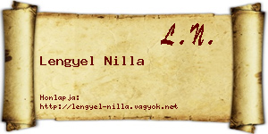 Lengyel Nilla névjegykártya